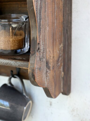 Impressionen zu Chic Antique Geschirrregal Haken in Recyclingholz, Bild 3
