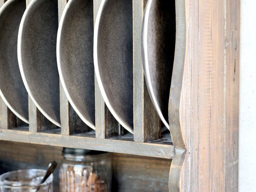 Impressionen zu Chic Antique Geschirrregal Haken in Recyclingholz, Bild 6