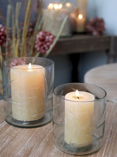 Impressionen zu Chic Antique Gläsernes Hurricane mit Schliff, Bild 2