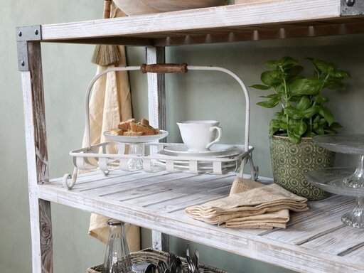 Impressionen zu Chic Antique Glas Etagere mit Muster, Bild 2