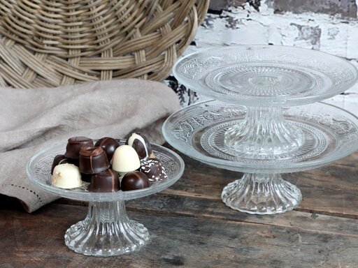 Impressionen zu Chic Antique Glas Etagere mit Muster, Bild 1