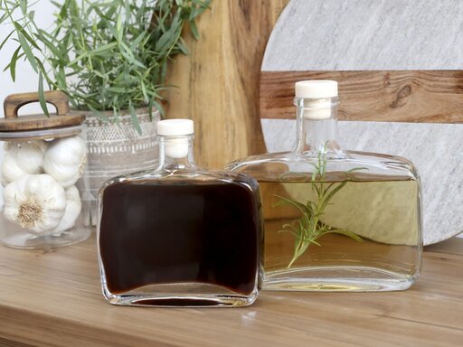 Impressionen zu Chic Antique Glasflasche mit Deckel, Bild 1