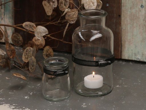Impressionen zu Chic Antique Glasvase Eisenverschluss, Bild 1