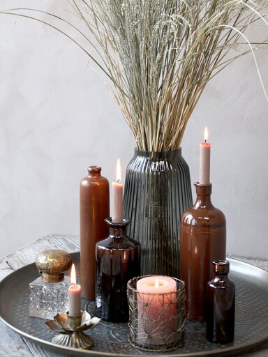 Impressionen zu Chic Antique Glasvase mit Rillen, Bild 3