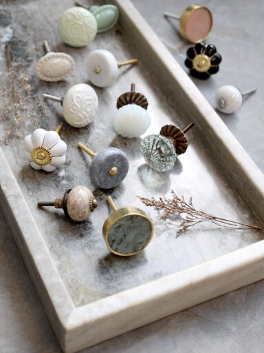 Impressionen zu Chic Antique Griff aus Marmor mit Messingkante, Bild 1