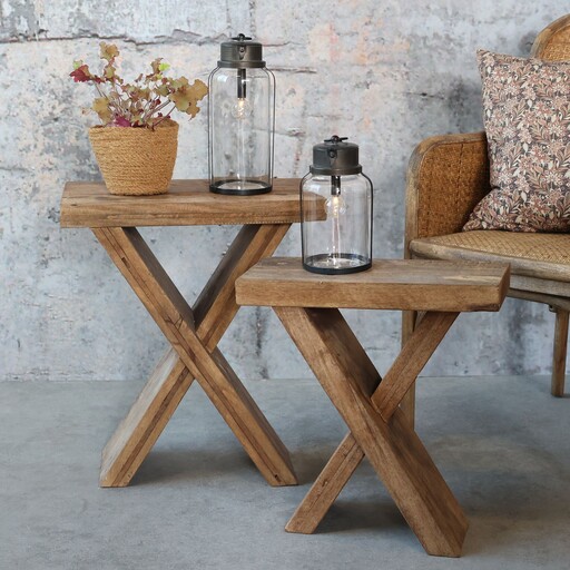 Impressionen zu Chic Antique Grimaud Beistelltisch aus Recyclingholz, Bild 1