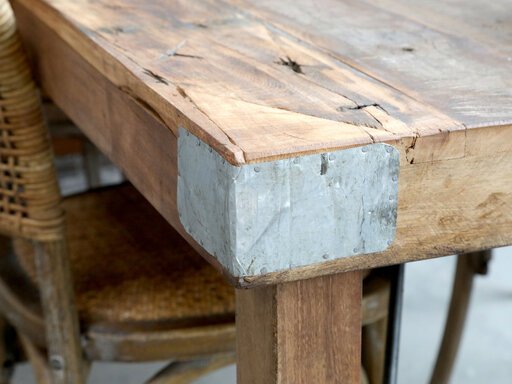 Impressionen zu Chic Antique Grimaud großer alter Esstisch aus Holz, Bild 2