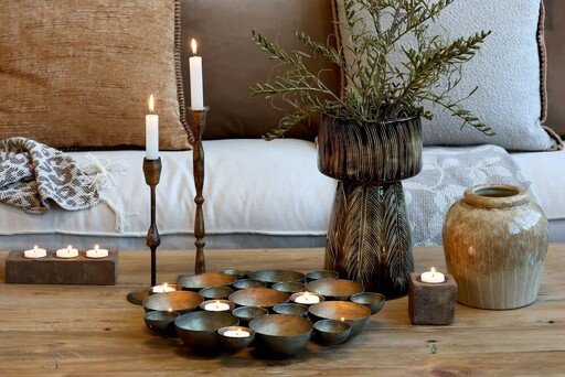 Impressionen zu Chic Antique Grimaud Kerzenständer aus reyceltem Holz, Bild 4