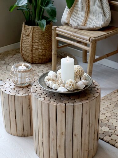 Impressionen zu Chic Antique Hocker aus Eukalyptusholz, Bild 5