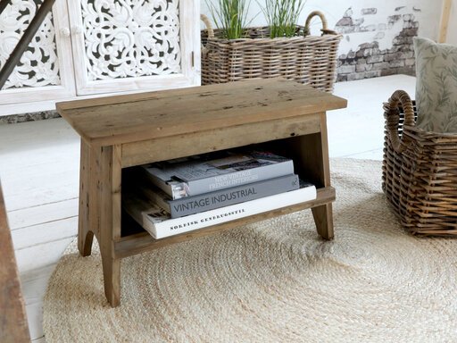 Impressionen zu Chic Antique Holz Bank mit Ablage, Bild 3