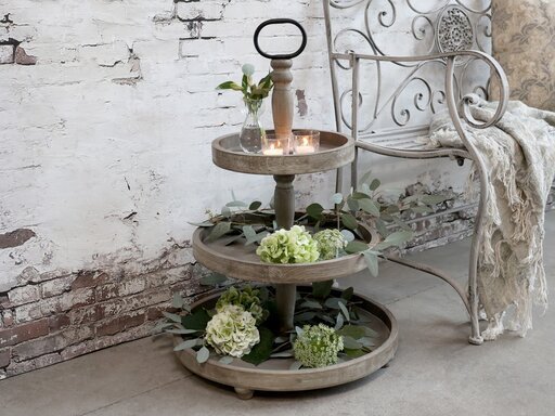 Holz Etagere mit 3 Ebenen | Chic Antique