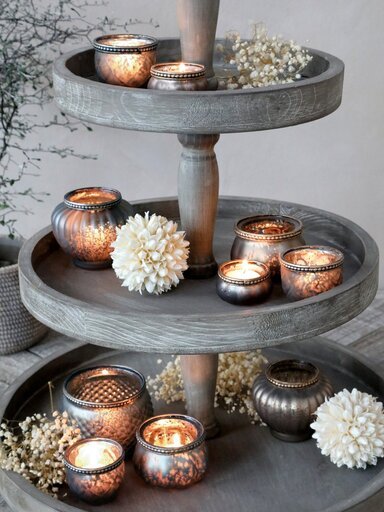 Holz Etagere mit 3 Ebenen | Chic Antique