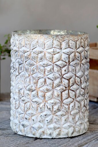 Impressionen zu Chic Antique Hurricane Windlicht Gold mit Muster, Bild 2