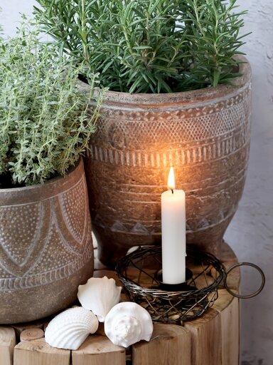 Impressionen zu Chic Antique Kammerleuchter in Korbdesign, Bild 1