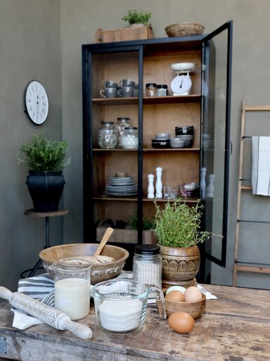 Impressionen zu Chic Antique Kanne aus Glas mit Messeinheiten, Bild 3