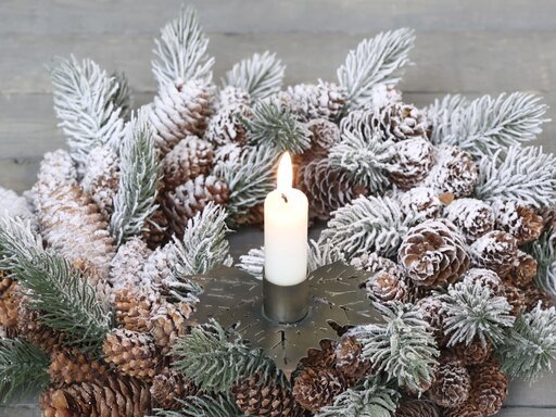 Impressionen zu Chic Antique Kerzenhalter Blatt mit Spieß, Bild 2