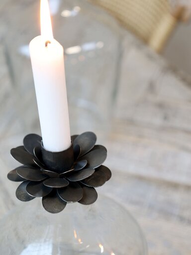 Impressionen zu Chic Antique Kerzenhalter Flaschenaufsatz mit Blumen, Bild 3