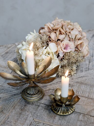 Impressionen zu Chic Antique Kerzenhalter mit Blatt und Fuß, Bild 2