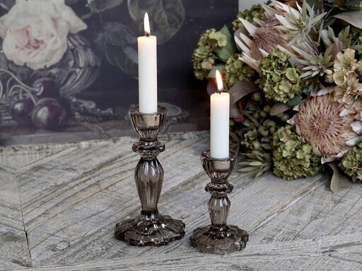 Impressionen zu Chic Antique Kerzenständer aus Glas mit Spitzenkante, Bild 3