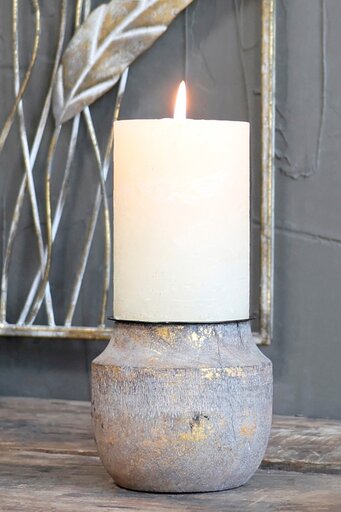 Impressionen zu Chic Antique Kerzenständer aus Mangoholz, Bild 2