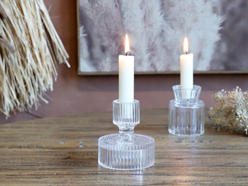 Impressionen zu Chic Antique Kerzenständer für Stabkerzen aus Glas, Bild 2
