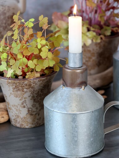Impressionen zu Chic Antique Kerzenständer für Stabkerzen, mit Henkel, Zink, Bild 2