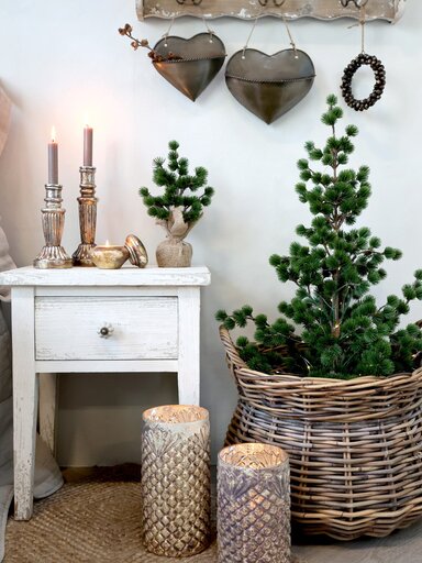 Impressionen zu Chic Antique Kerzenständer Glas antique Kupfer, Bild 2