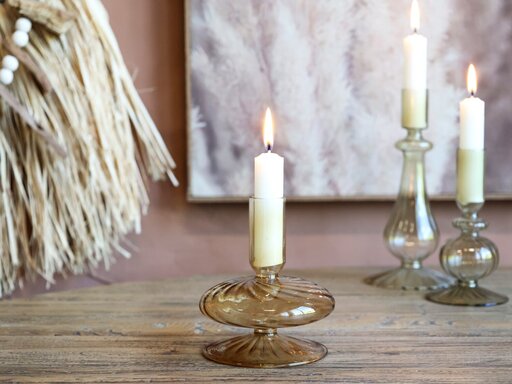 Impressionen zu Chic Antique Kerzenständer in Bernsteinfarben, Bild 2