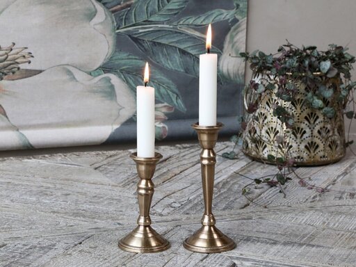Impressionen zu Chic Antique Kerzenständer Messing, Bild 1