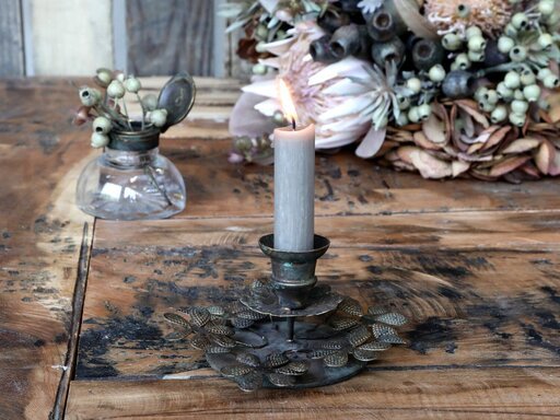 Impressionen zu Chic Antique Kerzenständer mit Blatt Muster, Bild 1