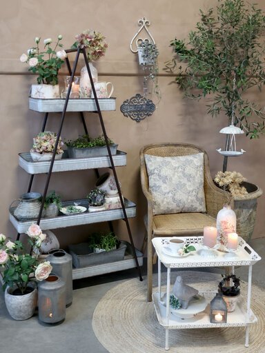 Impressionen zu Chic Antique Kerzenständer mit Dekor für Stumpenkerze, Bild 3
