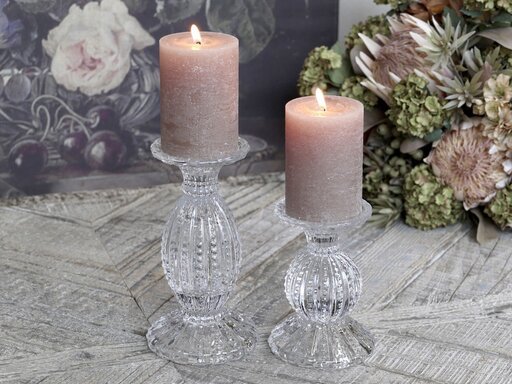 Impressionen zu Chic Antique Kerzenständer mit Perlenkante, Bild 3