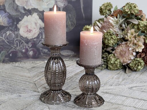 Impressionen zu Chic Antique Kerzenständer mit Perlenkante, Bild 4