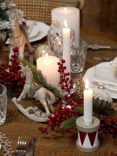 Impressionen zu Chic Antique Kerzenständer Trommel mit Glitzer, Bild 1