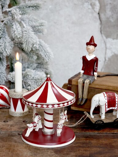 Impressionen zu Chic Antique Kerzenständer Trommel mit Glitzer, Bild 3