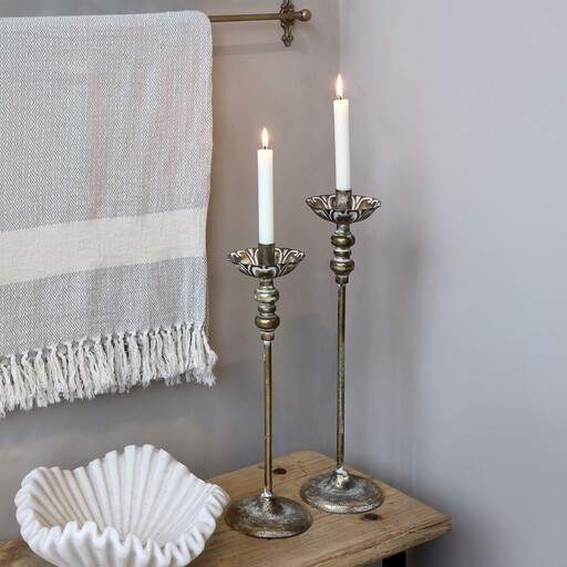 Impressionen zu Chic Antique Kerzenständer Vire Messinglook, Bild 1