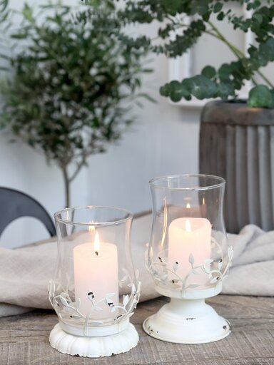 Impressionen zu Chic Antique Kerzenständer Windlicht mit Blättern, Bild 1