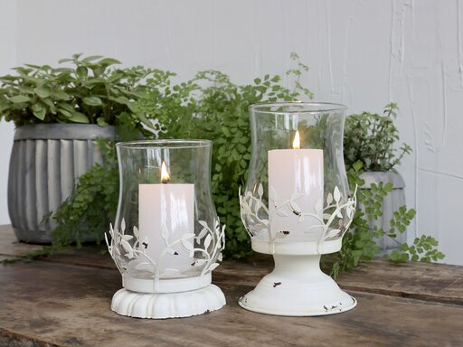 Impressionen zu Chic Antique Kerzenständer Windlicht mit Blättern, Bild 3
