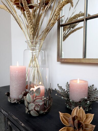 Impressionen zu Chic Antique Kerzentablett mit Blättern, Bild 2