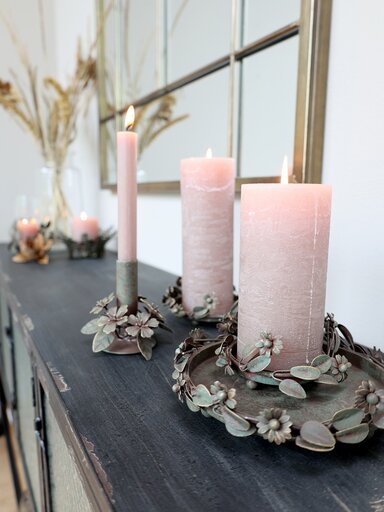 Impressionen zu Chic Antique Kerzentablett mit Blattverzierung, Bild 3