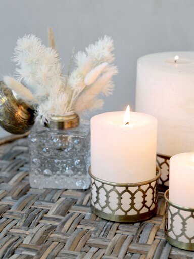 Impressionen zu Chic Antique Kerzentablett mit Dekor 4er-Set, Bild 2