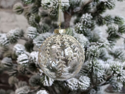 Impressionen zu Chic Antique Klare Weihnachtskugel mit Glitzer, Bild 1