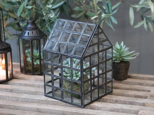 Impressionen zu Chic Antique Eisen Gewächshaus Deko Glas, Bild 1