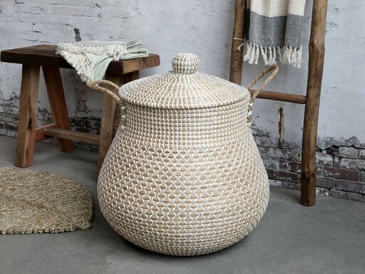 Impressionen zu Chic Antique Korb geflochten mit Griffen und Deckel, Bild 1