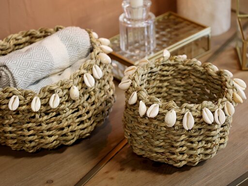 Impressionen zu Chic Antique Korb geflochten mit Muscheln, Bild 4