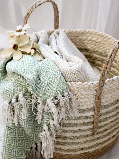 Impressionen zu Chic Antique Korbset aus getrocknetem Gras, Bild 6