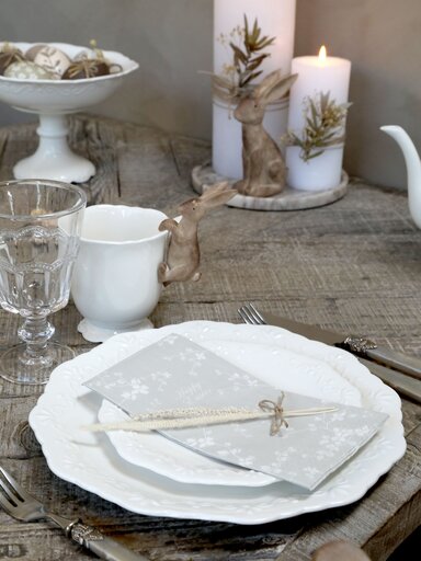 Impressionen zu Chic Antique Längliche Serviette mit Blumen Happy Easter, Bild 1