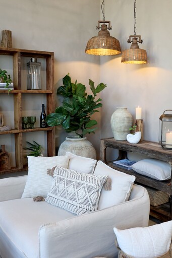 Impressionen zu Chic Antique Lampe aus Rattangeflecht, Bild 3
