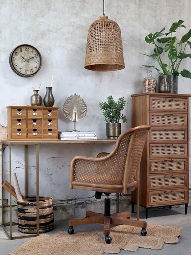 Impressionen zu Chic Antique Lampe geflochtenes Bambus, Bild 1