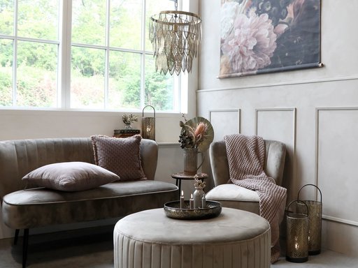 Impressionen zu Chic Antique Lampe mit Metalldekoration, Bild 2
